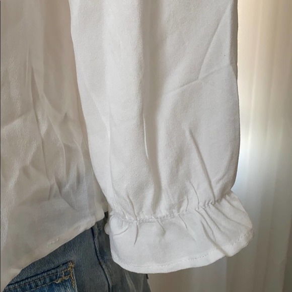 White button down blouse - Picture 3 of 5